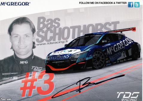 Bas Schothorst  Renault  Auto Motorsport Autogrammkarte original signiert 