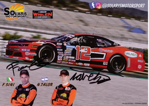 F.Sini & N.Taylor  NASCAR   Auto Motorsport Autogrammkarte original signiert 