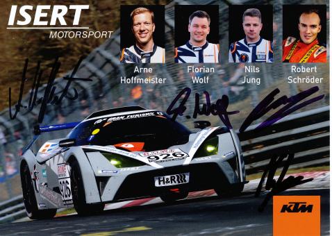 Hoffmeister, Wolf,Jung,Schröder  Auto Motorsport Autogrammkarte original signiert 