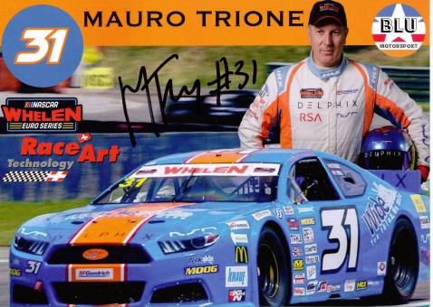 Mauro Trione  NASCAR   Auto Motorsport Autogrammkarte original signiert 