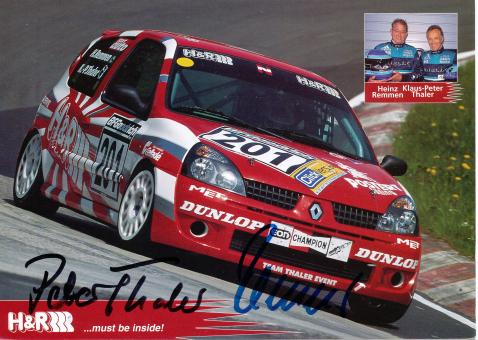 Heinz Remmen & Klaus Peter Thaler  Renault  Auto Motorsport Autogrammkarte original signiert 