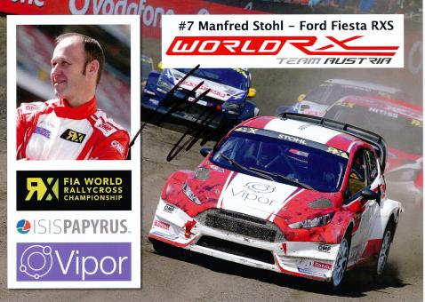Manfred Stohl  Ford  Auto Motorsport Autogrammkarte original signiert 