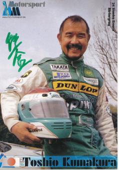 Toshio Kumakura  Auto Motorsport Autogrammkarte original signiert 