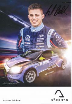 Andreas Bäckman  Hyundai  Auto Motorsport Autogrammkarte original signiert 