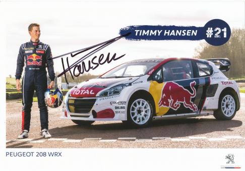 Timmy Hansen  Ralley  Auto Motorsport Autogrammkarte original signiert 