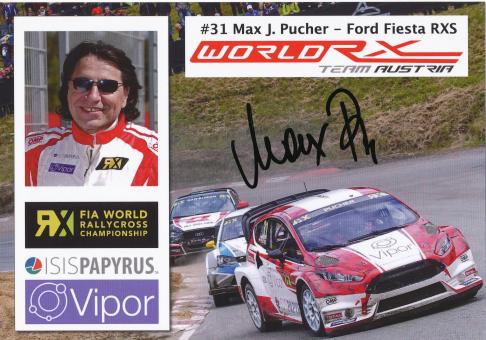 Max J.Pucher  Ralley  Auto Motorsport Autogrammkarte original signiert 