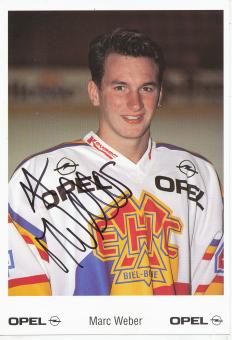 Marc Weber  EHC Biel  Eishockey Autogrammkarte original signiert 