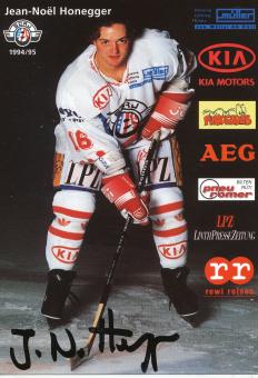 Jean Noël Honegger  SC Rapperswil  Eishockey Autogrammkarte original signiert 