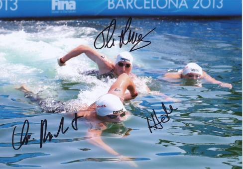 Thomas Lurz & Christian Reichert  Schwimmen Autogramm Foto original signiert 