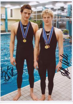 Markus & Steffen Deibler  Schwimmen Autogramm Foto original signiert 