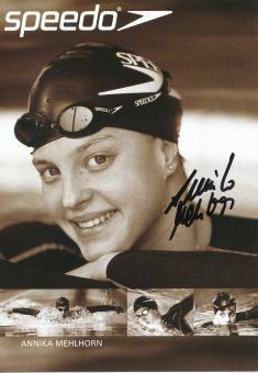 Annika Mehlhorn  Schwimmen Autogrammkarte original signiert 