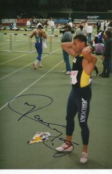 Mark McKoy  Kanada  Leichtathletik Foto original signiert 