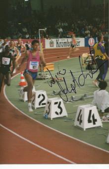 Nico Motchebon  Leichtathletik Foto original signiert 