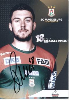 Filip Kuzmanovski  2019/2020   SC Magdeburg Handball Autogrammkarte original signiert 