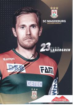 Albin Lagergren  2019/2020   SC Magdeburg Handball Autogrammkarte original signiert 