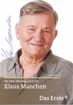 Klaus Manchen  Die Stein  ARD  TV Serien Autogrammkarte original signiert 