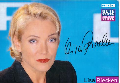 Lisa Riecken  GZSZ   RTL Serien TV  Autogrammkarte Druck signiert 