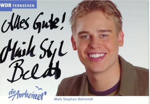 Maik Stephan Behrendt  Die Anrheiner  TV  Serien Autogrammkarte original signiert 