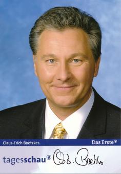 Claus Erich Boetzkes  Tagesthemen ARD  TV Sender Autogrammkarte original signiert 