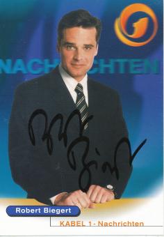 Robert Biegert  Kabel 1  TV Sender Autogrammkarte original signiert 
