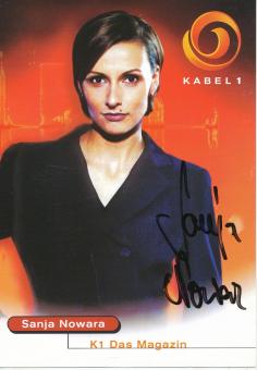 Sanja Nowara  Kabel 1  TV Sender Autogrammkarte original signiert 