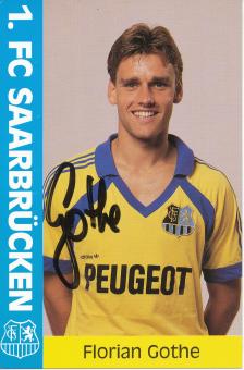 Florian Gothe  1990/1991  FC Saarbrücken Fußball  Autogrammkarte original signiert 
