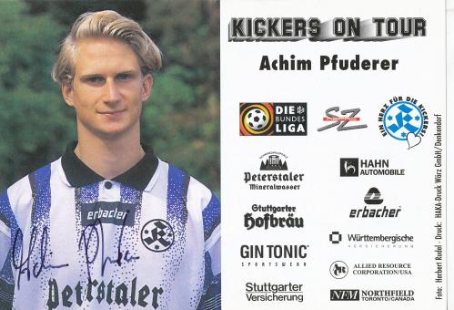 Achim Pfuderer  1996/1997  Stuttgarter Kickers Fußball Autogrammkarte original signiert 