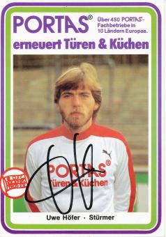 Uwe Höfer  1983/1984  Kickers Offenbach  Fußball Autogrammkarte original signiert 