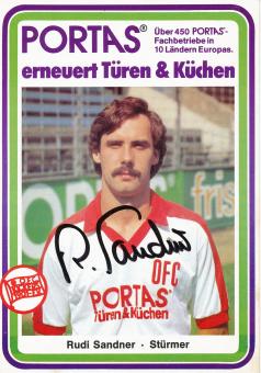 Rudi Sandner  1983/1984  Kickers Offenbach  Fußball Autogrammkarte original signiert 