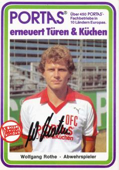 Wolfgang Rothe  1983/1984  Kickers Offenbach  Fußball Autogrammkarte original signiert 