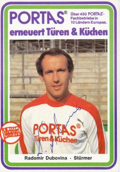 Radomir Dubovina  1983/1984  Kickers Offenbach  Fußball Autogrammkarte original signiert 
