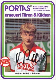 Volker Rudel  1983/1984  Kickers Offenbach  Fußball Autogrammkarte original signiert 