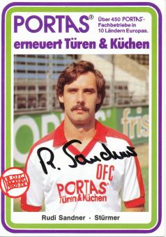 Rudi Sandner  1982/1983  Kickers Offenbach  Fußball Autogrammkarte original signiert 