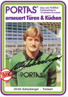 Ulrich Schauberger  1982/1983  Kickers Offenbach  Fußball Autogrammkarte original signiert 