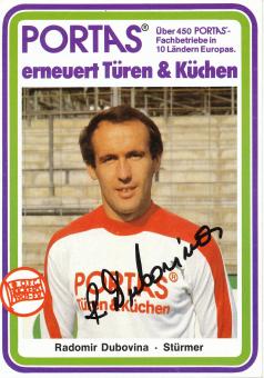 Radomir Dubovina  1982/1983  Kickers Offenbach  Fußball Autogrammkarte original signiert 