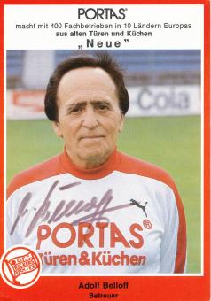 Adolf Belloff  1981/1982  Kickers Offenbach  Fußball Autogrammkarte original signiert 
