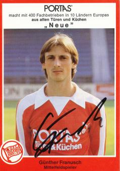 Günther Franusch 1981/1982  Kickers Offenbach  Fußball Autogrammkarte original signiert 