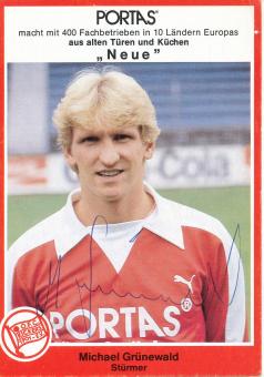 Michael Grünewald  1981/1982  Kickers Offenbach  Fußball Autogrammkarte original signiert 