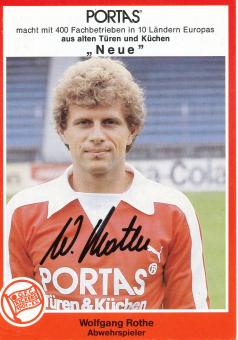 Wolfgang Rothe  1981/1982  Kickers Offenbach  Fußball Autogrammkarte original signiert 