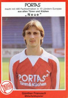 Günther Franusch  1981/1982  Kickers Offenbach  Fußball Autogrammkarte original signiert 