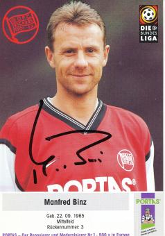 Manfred Binz  1999/2000  Kickers Offenbach  Fußball Autogrammkarte original signiert 