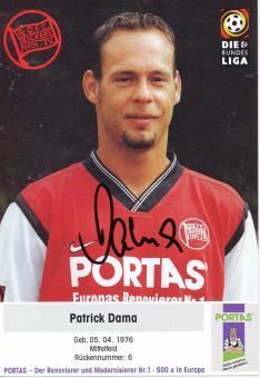 Patrick Dama  1999/2000  Kickers Offenbach  Fußball Autogrammkarte original signiert 