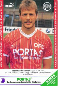 Reinhard Stumpf   1987/1988  Kickers Offenbach  Fußball Autogrammkarte original signiert 