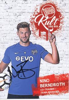 Nino Berndroth  2017/2018  Kickers Offenbach  Fußball Autogrammkarte original signiert 