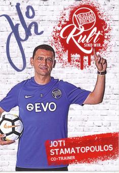 Joti Stama Topoulos  2017/2018  Kickers Offenbach  Fußball Autogrammkarte original signiert 