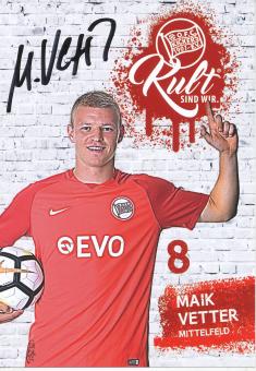 Maik Vetter  2017/2018  Kickers Offenbach  Fußball Autogrammkarte original signiert 