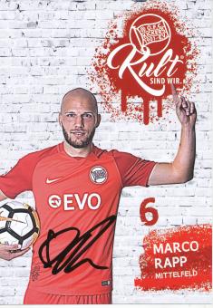 Marco Rapp  2017/2018  Kickers Offenbach  Fußball Autogrammkarte original signiert 