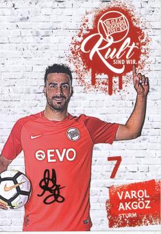 Varol Akgöz  2017/2018  Kickers Offenbach  Fußball Autogrammkarte original signiert 