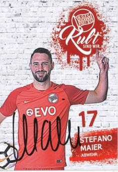 Stefano Maier  2017/2018  Kickers Offenbach  Fußball Autogrammkarte original signiert 