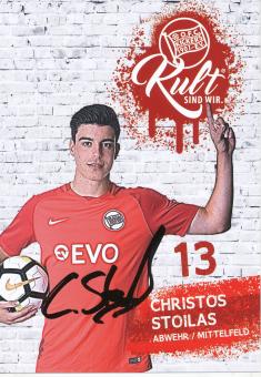 Christos Stoilas  2017/2018  Kickers Offenbach  Fußball Autogrammkarte original signiert 